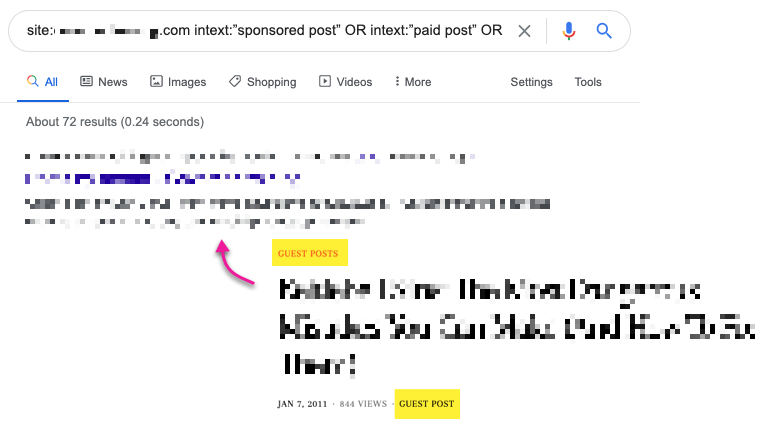 paid links example